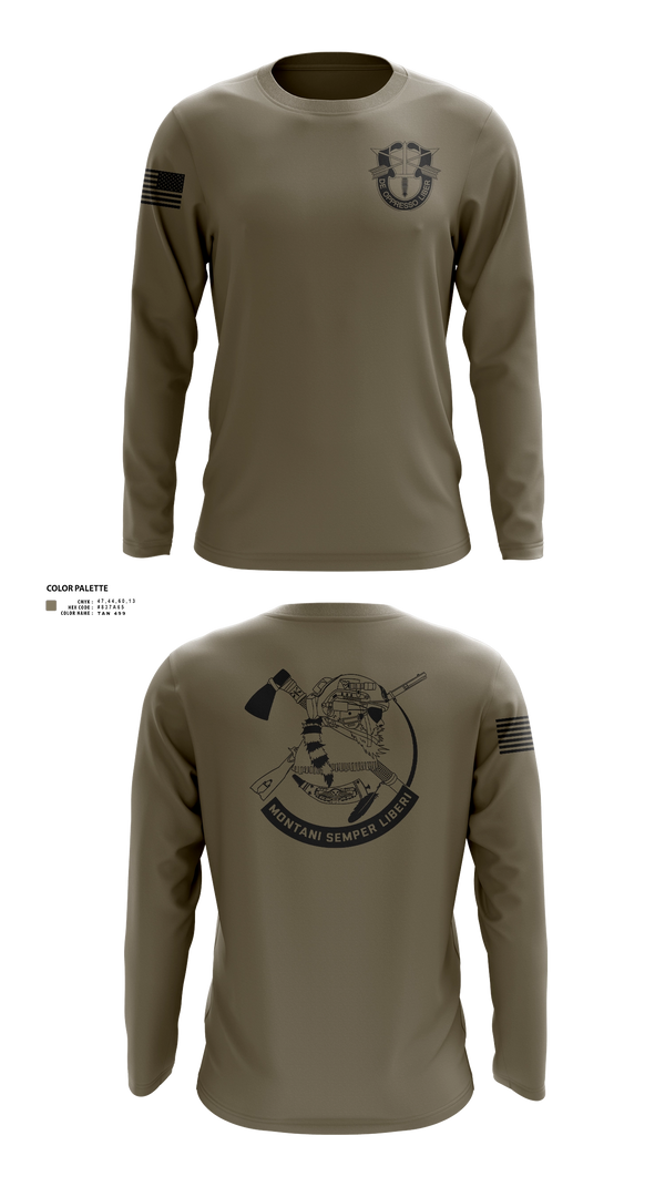Long Sleeve Performance Shirt, 2/19 SFG (A), Army, Teamtime, Team time, sublimation, custom sports apparel, team uniforms, spirit wear, spiritwear, sports uniforms, custom shirts, team store, custom team store, fundraiser sports, apparel fundraiser