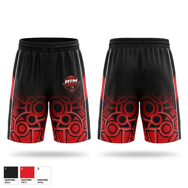 Athletic Shorts With Pockets, Rim Theory Basketball, Men's Basketball, Teamtime, Team time, sublimation, custom sports apparel, team uniforms, spirit wear, spiritwear, sports uniforms, custom shirts, team store, custom team store, fundraiser sports, apparel fundraiser