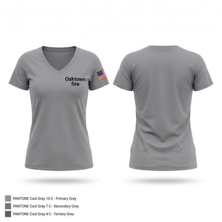 Womens Short Sleeve Vneck Shirt, Oaktown fire, Fire Department, Teamtime, Team time, sublimation, custom sports apparel, team uniforms, spirit wear, spiritwear, sports uniforms, custom shirts, team store, custom team store, fundraiser sports, apparel fundraiser