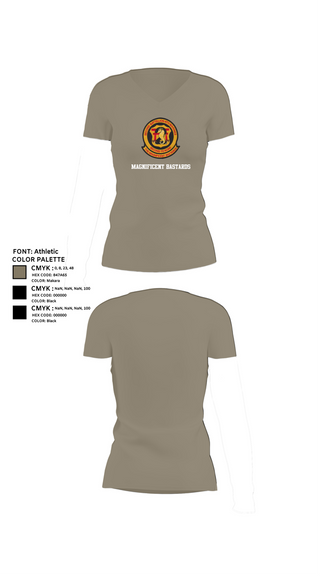 Womens Short Sleeve Vneck Shirt, Magnificent bastards, , Teamtime, Team time, sublimation, custom sports apparel, team uniforms, spirit wear, spiritwear, sports uniforms, custom shirts, team store, custom team store, fundraiser sports, apparel fundraiser
