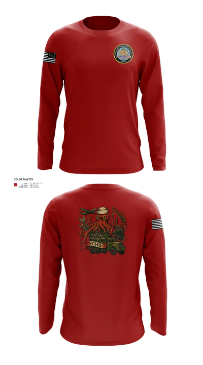 Navy Cargo Handling Battalion One 62031758 Long Sleeve Performance Shirt 22