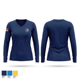 Womens Long Sleeve Vneck Shirt, Chelsea Fire, Fire Department, Teamtime, Team time, sublimation, custom sports apparel, team uniforms, spirit wear, spiritwear, sports uniforms, custom shirts, team store, custom team store, fundraiser sports, apparel fundraiser