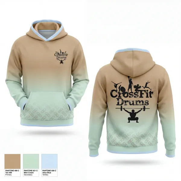 Hoodie, CrossFit Drums, Spirit Store, Teamtime, Team time, sublimation, custom sports apparel, team uniforms, spirit wear, spiritwear, sports uniforms, custom shirts, team store, custom team store, fundraiser sports, apparel fundraiser
