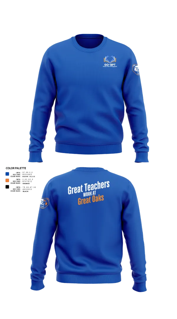 Crew Neck Sweatshirt, Great Oaks Charter School, , Teamtime, Team time, sublimation, custom sports apparel, team uniforms, spirit wear, spiritwear, sports uniforms, custom shirts, team store, custom team store, fundraiser sports, apparel fundraiser