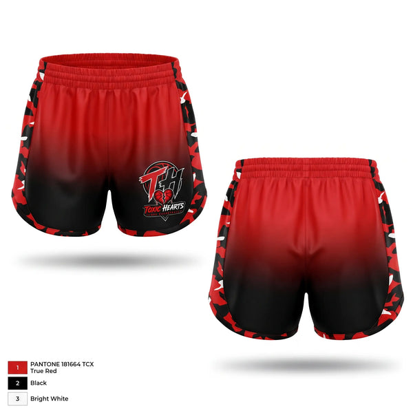Womens Shorts, Toxic Hearts, Men's Basketball, Teamtime, Team time, sublimation, custom sports apparel, team uniforms, spirit wear, spiritwear, sports uniforms, custom shirts, team store, custom team store, fundraiser sports, apparel fundraiser