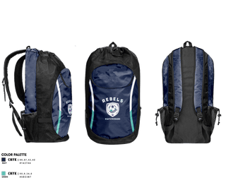 Gear Bag, Rebels, Women's Soccer, Teamtime, Team time, sublimation, custom sports apparel, team uniforms, spirit wear, spiritwear, sports uniforms, custom shirts, team store, custom team store, fundraiser sports, apparel fundraiser