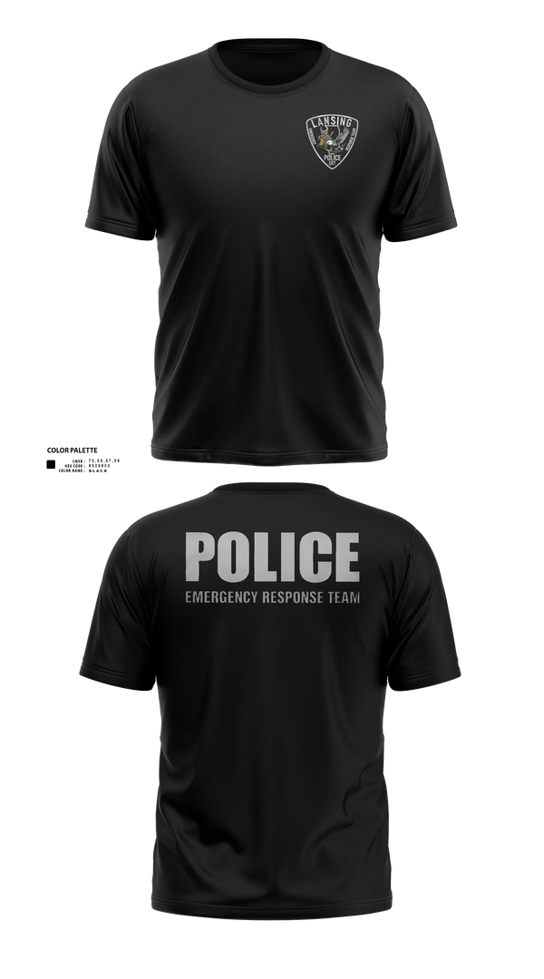 Old School Cotton Feel Shirt, Lansing Emergency Response Team, Police, Teamtime, Team time, sublimation, custom sports apparel, team uniforms, spirit wear, spiritwear, sports uniforms, custom shirts, team store, custom team store, fundraiser sports, apparel fundraiser
