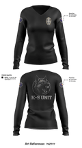 Farmersville PD 79082550 Women's Long Sleeve V-neck Shirt - 15