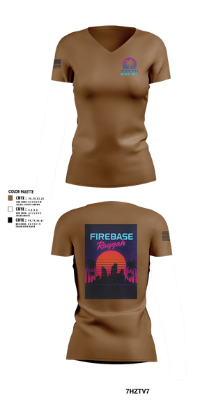 Womens Short Sleeve Vneck Shirt, CAT 611, Army, Teamtime, Team time, sublimation, custom sports apparel, team uniforms, spirit wear, spiritwear, sports uniforms, custom shirts, team store, custom team store, fundraiser sports, apparel fundraiser