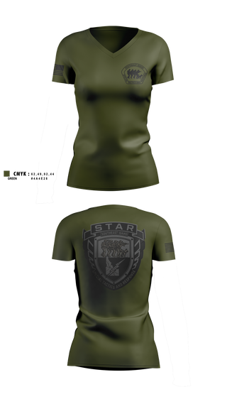 Womens Short Sleeve Vneck Shirt, STAR Team, Police, Teamtime, Team time, sublimation, custom sports apparel, team uniforms, spirit wear, spiritwear, sports uniforms, custom shirts, team store, custom team store, fundraiser sports, apparel fundraiser