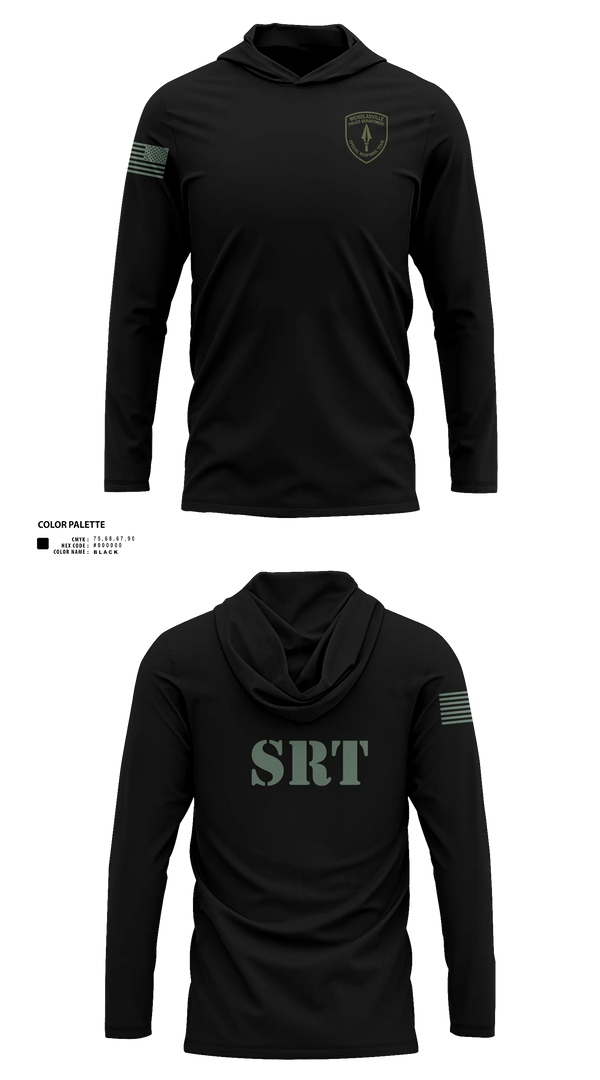 Long Sleeve Hooded Sun Shirt, Nicholasville Police Department Special Response Team, Police, Teamtime, Team time, sublimation, custom sports apparel, team uniforms, spirit wear, spiritwear, sports uniforms, custom shirts, team store, custom team store, fundraiser sports, apparel fundraiser