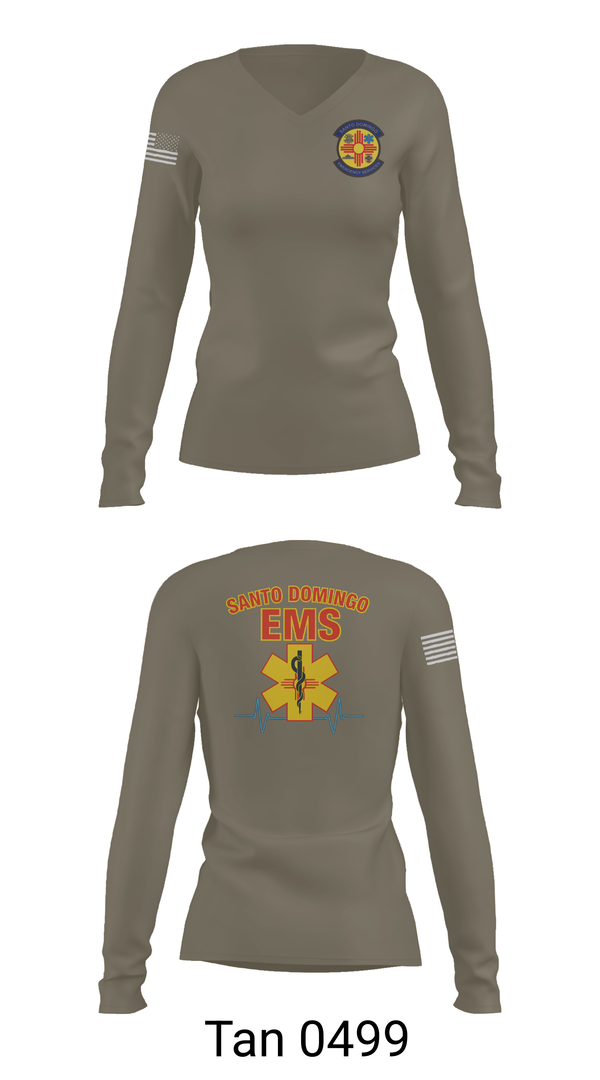 Womens Long Sleeve Vneck Shirt, SDEMS, , Teamtime, Team time, sublimation, custom sports apparel, team uniforms, spirit wear, spiritwear, sports uniforms, custom shirts, team store, custom team store, fundraiser sports, apparel fundraiser