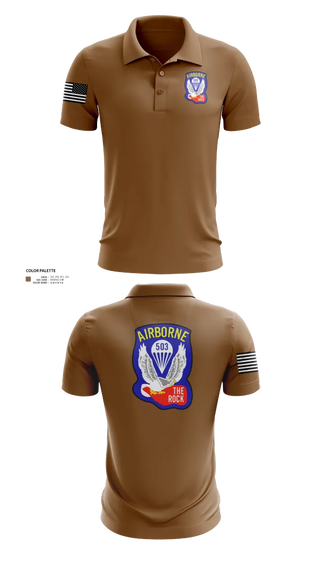 Short Sleeve Performance Polo, 1st Battalion 503rd Infantry Regiment, , Teamtime, Team time, sublimation, custom sports apparel, team uniforms, spirit wear, spiritwear, sports uniforms, custom shirts, team store, custom team store, fundraiser sports, apparel fundraiser