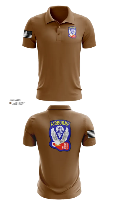 1st Battalion 503rd Infantry Regiment 53542236 Short Sleeve Performance Polo - 21