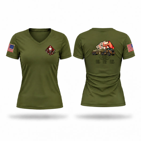 Womens Short Sleeve Vneck Shirt, SROC 1-27, Marines, Teamtime, Team time, sublimation, custom sports apparel, team uniforms, spirit wear, spiritwear, sports uniforms, custom shirts, team store, custom team store, fundraiser sports, apparel fundraiser