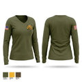 4ESC 48373388 Women's Long Sleeve V-neck Shirt - 1