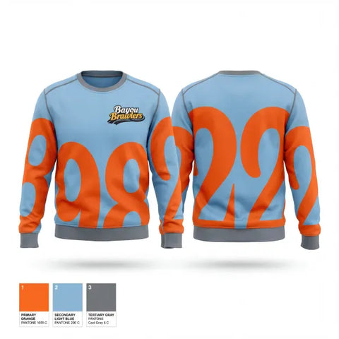 Crew Neck Sweatshirt, Satsuma Bayou Brawlers, Softball, Teamtime, Team time, sublimation, custom sports apparel, team uniforms, spirit wear, spiritwear, sports uniforms, custom shirts, team store, custom team store, fundraiser sports, apparel fundraiser