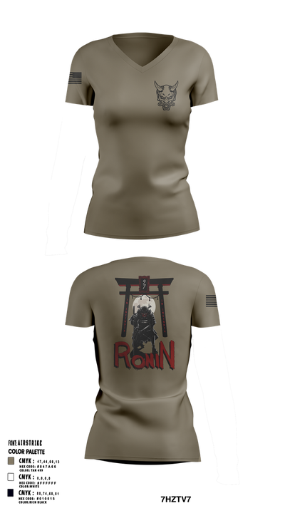 Ronin 78230947 Women's Short Sleeve V-neck Shirt - 1