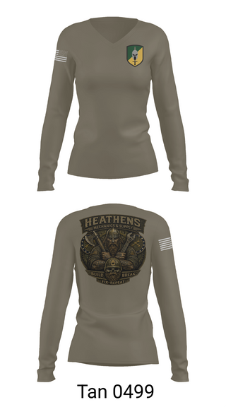 Womens Long Sleeve Vneck Shirt, 152 mp co, Army, Teamtime, Team time, sublimation, custom sports apparel, team uniforms, spirit wear, spiritwear, sports uniforms, custom shirts, team store, custom team store, fundraiser sports, apparel fundraiser