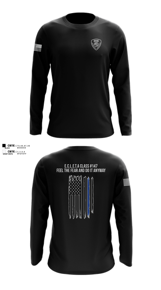 Long Sleeve Performance Shirt, ECC Law Enforcement Training Academy, Police, Teamtime, Team time, sublimation, custom sports apparel, team uniforms, spirit wear, spiritwear, sports uniforms, custom shirts, team store, custom team store, fundraiser sports, apparel fundraiser