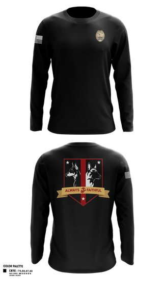 Long Sleeve Performance Shirt, Camp Pendleton K9, Police, Teamtime, Team time, sublimation, custom sports apparel, team uniforms, spirit wear, spiritwear, sports uniforms, custom shirts, team store, custom team store, fundraiser sports, apparel fundraiser
