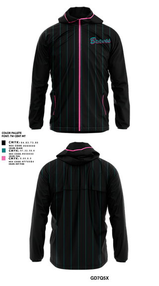 Windbreaker, Salina Braves, Softball, Teamtime, Team time, sublimation, custom sports apparel, team uniforms, spirit wear, spiritwear, sports uniforms, custom shirts, team store, custom team store, fundraiser sports, apparel fundraiser