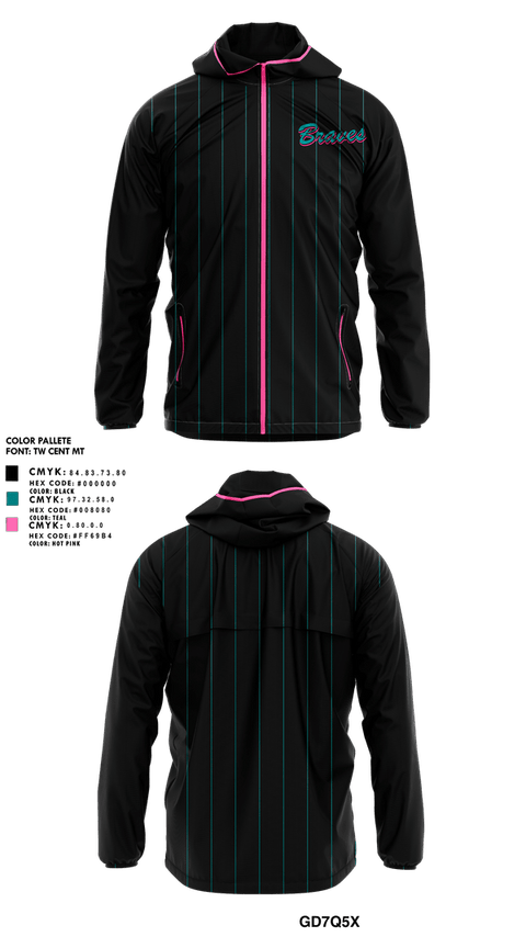 Windbreaker, Salina Braves, Softball, Teamtime, Team time, sublimation, custom sports apparel, team uniforms, spirit wear, spiritwear, sports uniforms, custom shirts, team store, custom team store, fundraiser sports, apparel fundraiser