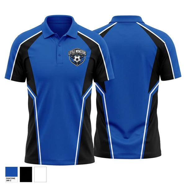 Short Sleeve Performance Polo, Little Monsters Soccer Club, Men's Soccer, Teamtime, Team time, sublimation, custom sports apparel, team uniforms, spirit wear, spiritwear, sports uniforms, custom shirts, team store, custom team store, fundraiser sports, apparel fundraiser