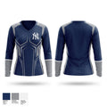 Yankees Women's Long Sleeve V-neck Shirt - 1