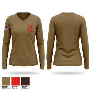 Womens Long Sleeve Vneck Shirt, RAID PLATOON, Army, Teamtime, Team time, sublimation, custom sports apparel, team uniforms, spirit wear, spiritwear, sports uniforms, custom shirts, team store, custom team store, fundraiser sports, apparel fundraiser