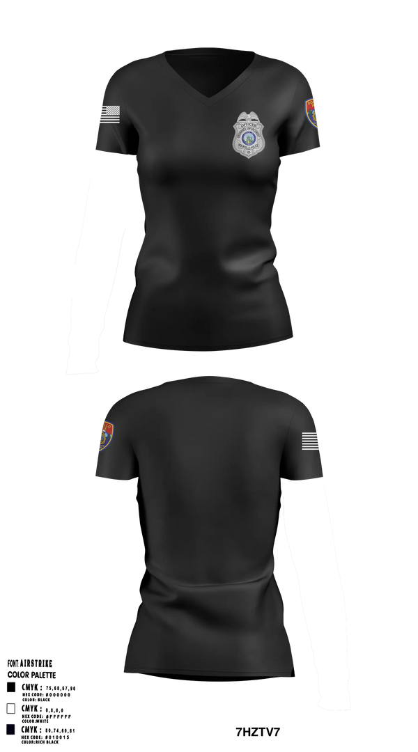 Womens Short Sleeve Vneck Shirt, pocatello police ordinance enforcement, Police, Teamtime, Team time, sublimation, custom sports apparel, team uniforms, spirit wear, spiritwear, sports uniforms, custom shirts, team store, custom team store, fundraiser sports, apparel fundraiser