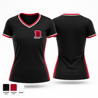 Womens Short Sleeve Vneck Shirt, Durfee High School Wrestling, Wrestling, Teamtime, Team time, sublimation, custom sports apparel, team uniforms, spirit wear, spiritwear, sports uniforms, custom shirts, team store, custom team store, fundraiser sports, apparel fundraiser