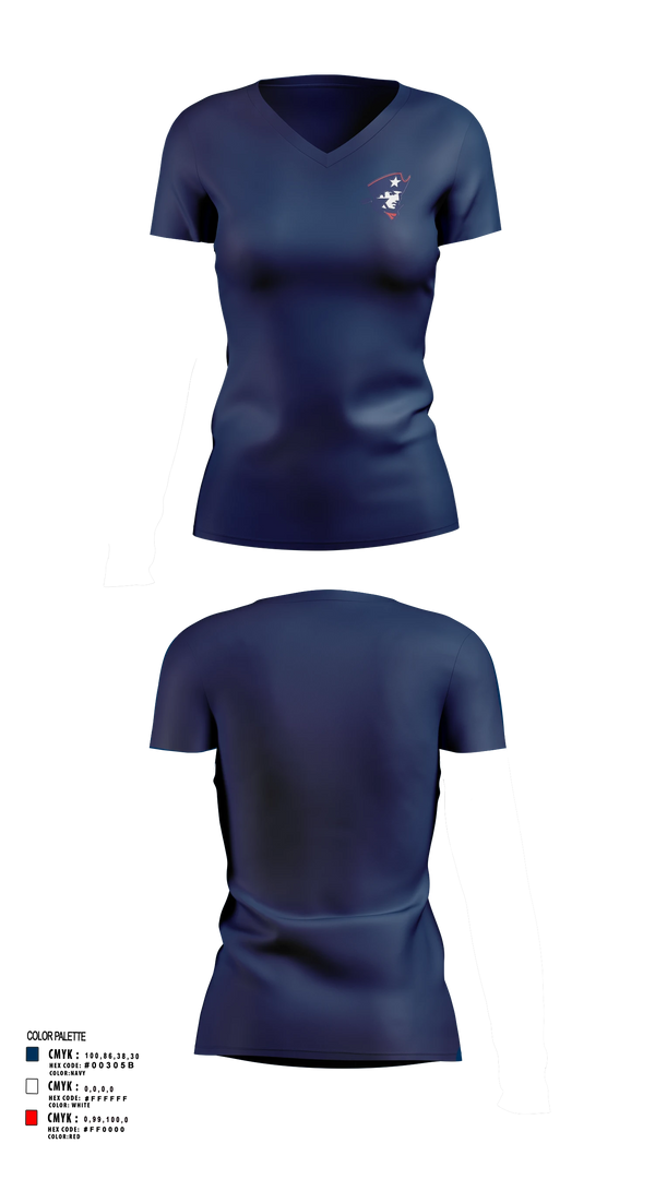 Womens Short Sleeve Vneck Shirt, Kate Duncan Smith DAR School Volleyball, Women's Volleyball, Teamtime, Team time, sublimation, custom sports apparel, team uniforms, spirit wear, spiritwear, sports uniforms, custom shirts, team store, custom team store, fundraiser sports, apparel fundraiser