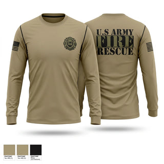 Long Sleeve Performance Shirt, U. S. ARMY FIRE RESCUE, Army, Teamtime, Team time, sublimation, custom sports apparel, team uniforms, spirit wear, spiritwear, sports uniforms, custom shirts, team store, custom team store, fundraiser sports, apparel fundraiser