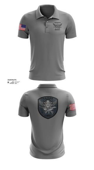 Long Sleeve Performance Polo, Tampa SWAT, Police, Teamtime, Team time, sublimation, custom sports apparel, team uniforms, spirit wear, spiritwear, sports uniforms, custom shirts, team store, custom team store, fundraiser sports, apparel fundraiser