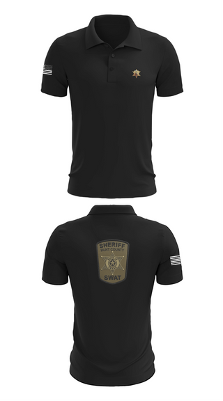 Short Sleeve Performance Polo, Hunt County SWAT, Police, Teamtime, Team time, sublimation, custom sports apparel, team uniforms, spirit wear, spiritwear, sports uniforms, custom shirts, team store, custom team store, fundraiser sports, apparel fundraiser