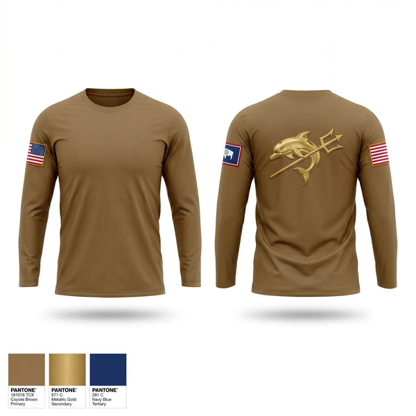 Long Sleeve Performance Shirt, USS WYOMING, Navy, Teamtime, Team time, sublimation, custom sports apparel, team uniforms, spirit wear, spiritwear, sports uniforms, custom shirts, team store, custom team store, fundraiser sports, apparel fundraiser