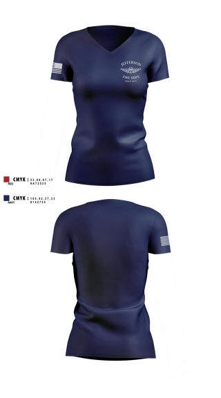 Womens Short Sleeve Vneck Shirt, Jefferson vol Fire Dept, Fire Department, Teamtime, Team time, sublimation, custom sports apparel, team uniforms, spirit wear, spiritwear, sports uniforms, custom shirts, team store, custom team store, fundraiser sports, apparel fundraiser