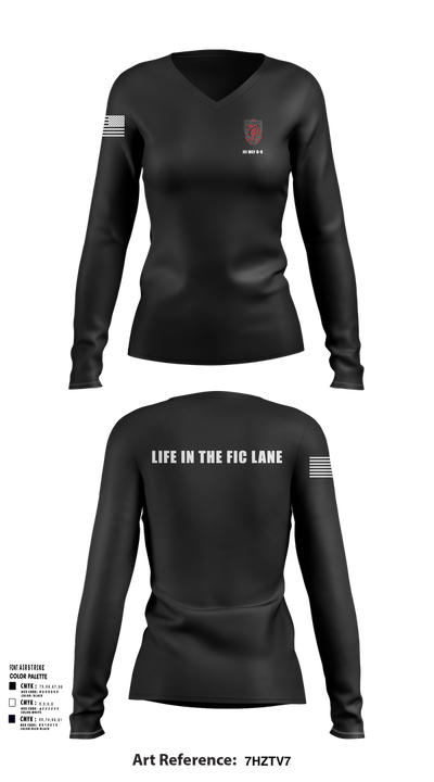 III MEF G-9 26975177 Women's Long Sleeve V-neck Shirt - 103
