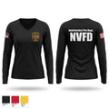 Nolichuckey Fire Rescue Women's Long Sleeve V-neck Shirt - 1