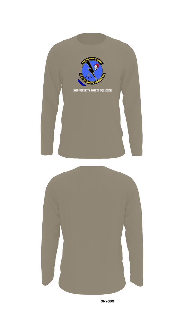 Long Sleeve Performance Shirt, 103d SECURITY FORCES SQUADRON, , Teamtime, Team time, sublimation, custom sports apparel, team uniforms, spirit wear, spiritwear, sports uniforms, custom shirts, team store, custom team store, fundraiser sports, apparel fundraiser