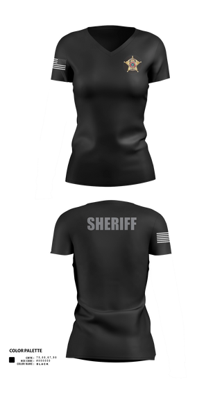 Womens Short Sleeve Vneck Shirt, WISE COUNTY SHERIFF'S OFFICE - TEXAS, Police, Teamtime, Team time, sublimation, custom sports apparel, team uniforms, spirit wear, spiritwear, sports uniforms, custom shirts, team store, custom team store, fundraiser sports, apparel fundraiser