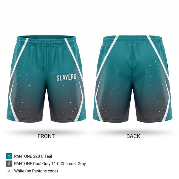 Athletic Shorts With Pockets, SLAYERS, Softball, Teamtime, Team time, sublimation, custom sports apparel, team uniforms, spirit wear, spiritwear, sports uniforms, custom shirts, team store, custom team store, fundraiser sports, apparel fundraiser