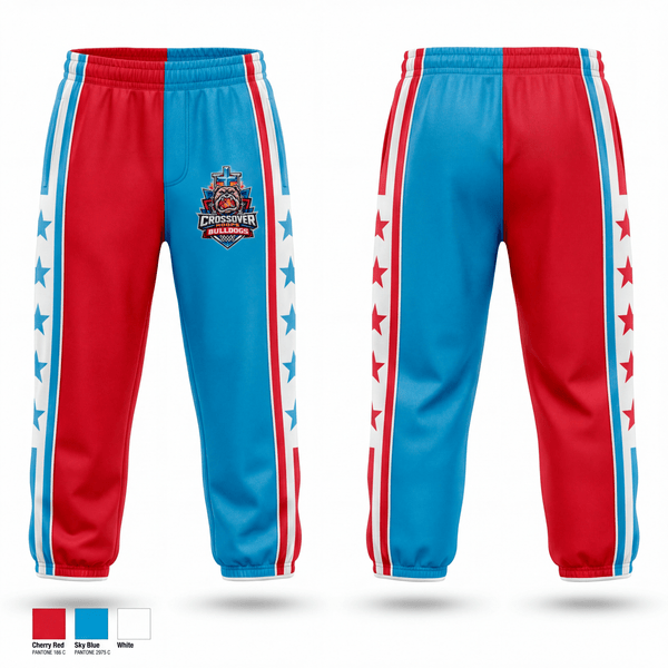 Sweatpants, Crossover Hoops Bulldogs, Men's Basketball, Teamtime, Team time, sublimation, custom sports apparel, team uniforms, spirit wear, spiritwear, sports uniforms, custom shirts, team store, custom team store, fundraiser sports, apparel fundraiser
