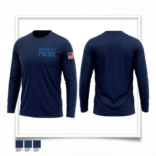 Long Sleeve Performance Shirt, Midwest city police, Police, Teamtime, Team time, sublimation, custom sports apparel, team uniforms, spirit wear, spiritwear, sports uniforms, custom shirts, team store, custom team store, fundraiser sports, apparel fundraiser