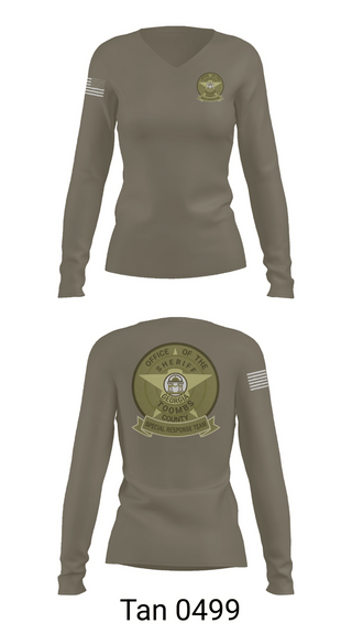 Womens Long Sleeve Vneck Shirt, TCSO, Police, Teamtime, Team time, sublimation, custom sports apparel, team uniforms, spirit wear, spiritwear, sports uniforms, custom shirts, team store, custom team store, fundraiser sports, apparel fundraiser
