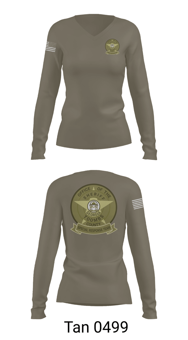Womens Long Sleeve Vneck Shirt, TCSO, Police, Teamtime, Team time, sublimation, custom sports apparel, team uniforms, spirit wear, spiritwear, sports uniforms, custom shirts, team store, custom team store, fundraiser sports, apparel fundraiser