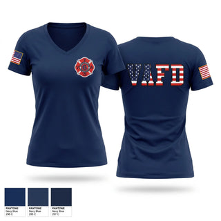 Womens Short Sleeve Vneck Shirt, Veterans Affairs, Fire Department, Teamtime, Team time, sublimation, custom sports apparel, team uniforms, spirit wear, spiritwear, sports uniforms, custom shirts, team store, custom team store, fundraiser sports, apparel fundraiser