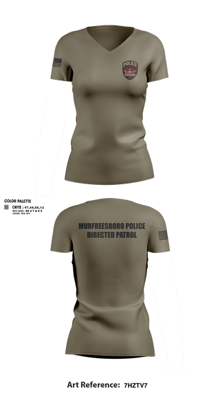 Womens Short Sleeve Vneck Shirt, Murfreesboro Directed Patrol, Police, Teamtime, Team time, sublimation, custom sports apparel, team uniforms, spirit wear, spiritwear, sports uniforms, custom shirts, team store, custom team store, fundraiser sports, apparel fundraiser