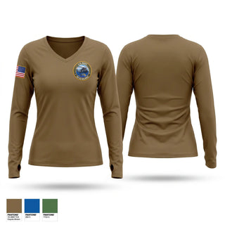 Womens Long Sleeve Vneck Shirt, San Diego County Sheriff, Police, Teamtime, Team time, sublimation, custom sports apparel, team uniforms, spirit wear, spiritwear, sports uniforms, custom shirts, team store, custom team store, fundraiser sports, apparel fundraiser